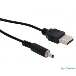 USB KALIN (3.5*1.35) ADAPTÖR JACKLI KABLO 1 METRE POWERMASTER