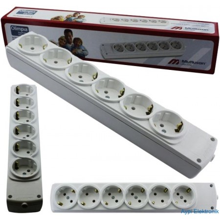 MUTLUSAN 6LI KABLOSUZ KLEMENS PRİZ OLİMPİA - 4238