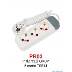 3 LÜ GRUP PRİZ 5 M