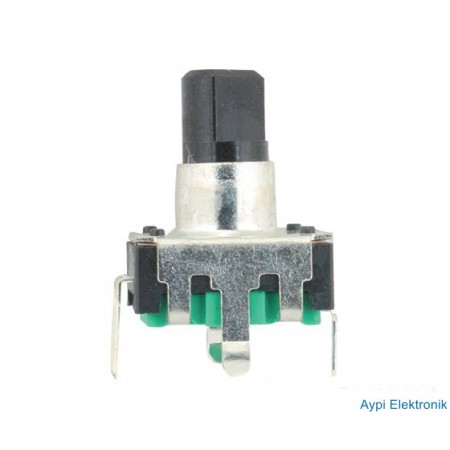 OTO POT YEŞİL BASMALI KISA ENCODER (PLASTİK KAFA YARIM AY) - 8874