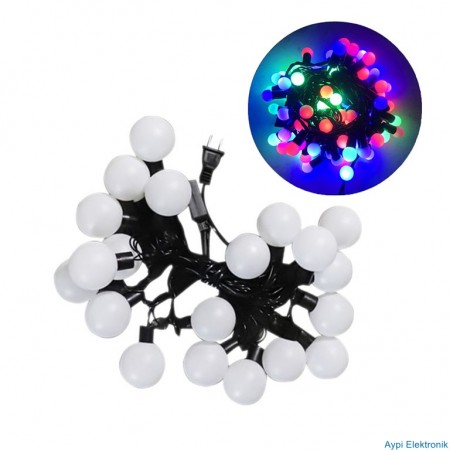 LEDON LD-0013RGB ANİMASYONLU 4.5 METRE EKLENEBİLİR RGB TOP YILBAŞI LED IŞIK - 9037