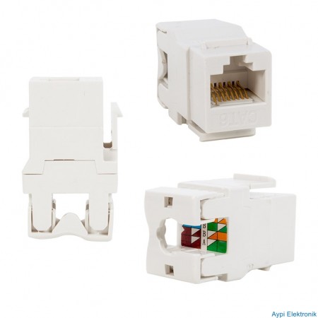 RJ 45 CAT6 ŞASE 180 DERECE (KEYSTONE JACK) - 9993
